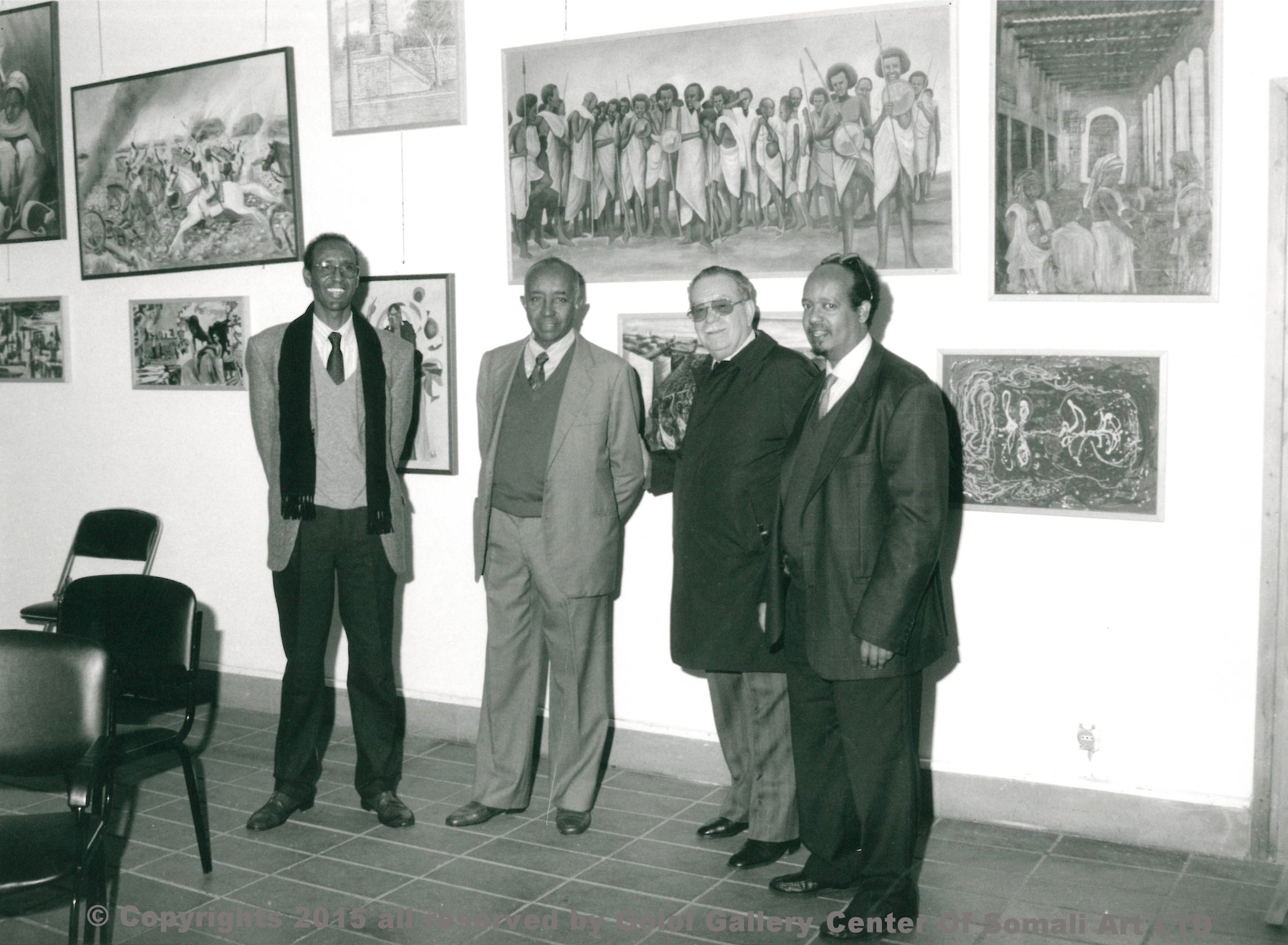 Nemi 1997 (Italia)Ali Said Hassan, Ali Omar Sheegow, Avv. Omar Addow, Presedente della Accademaia Arte Moderma Avv. De Benadetto